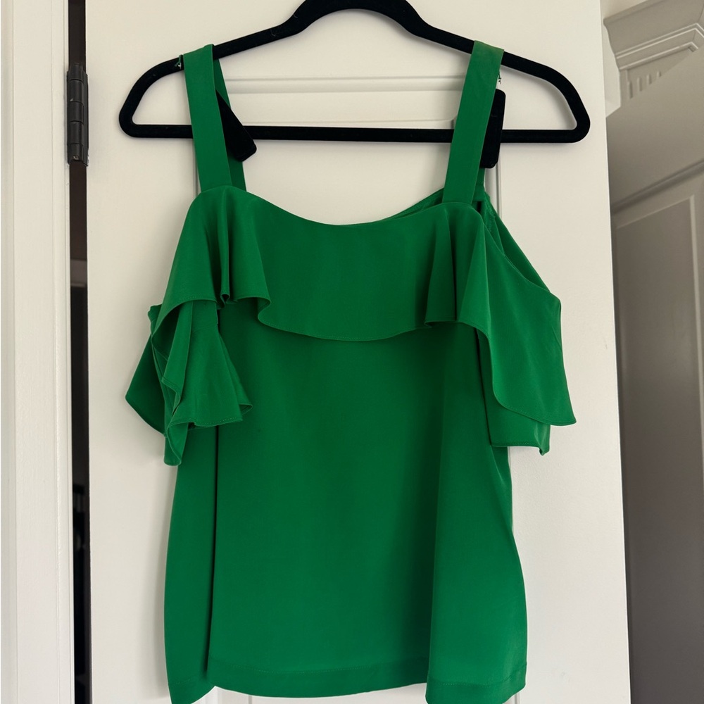 Green Ruffle Tank Top